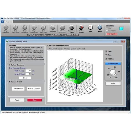 Digi-Pas 2AXIS ULTRAPrecision Digital Level, Inclinometer 02arcsec PC Sync PRO Software, NISTCompliant 2-09001-99